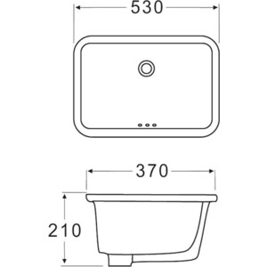 Раковина встраиваемая BelBagno 53х37 (BB1006)