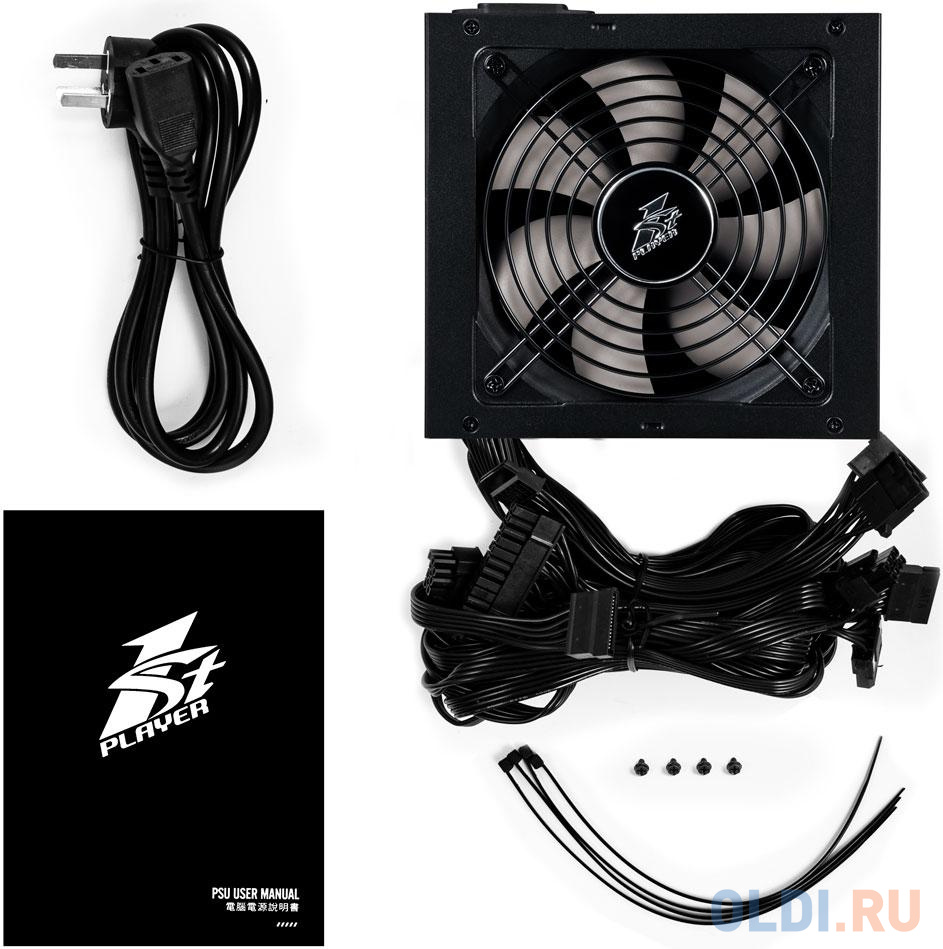 1STPLAYER Блок питания DK PREMIUM 800W / ATX 2.4, APFC, 80 PLUS BRONZE, 120mm fan / PS-800AX