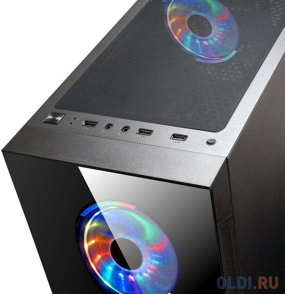 Корпус Ginzzu CL280 FAN 12CM RGB*4 USB3.0 Window (408103)