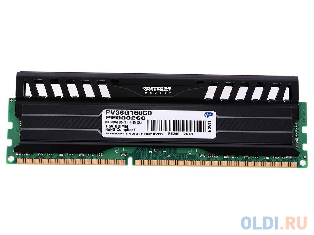 Оперативная память для компьютера Patriot PV38G160C0 DIMM 8Gb DDR3 1600 MHz PV38G160C0 в Москвe