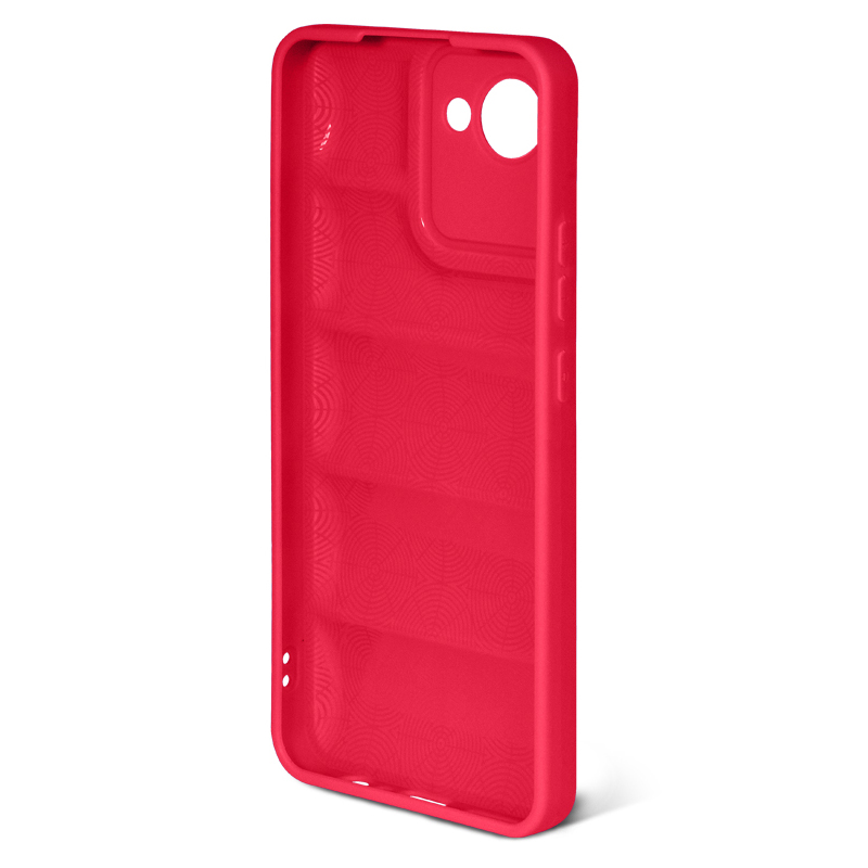 Чехол DF для Realme C30 Silicone дутый Red rmJacket-01