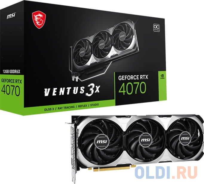 Видеокарта PCIE16 RTX4070 12GB 4070 VENTUS 3X E 12G OC MSI в Москвe