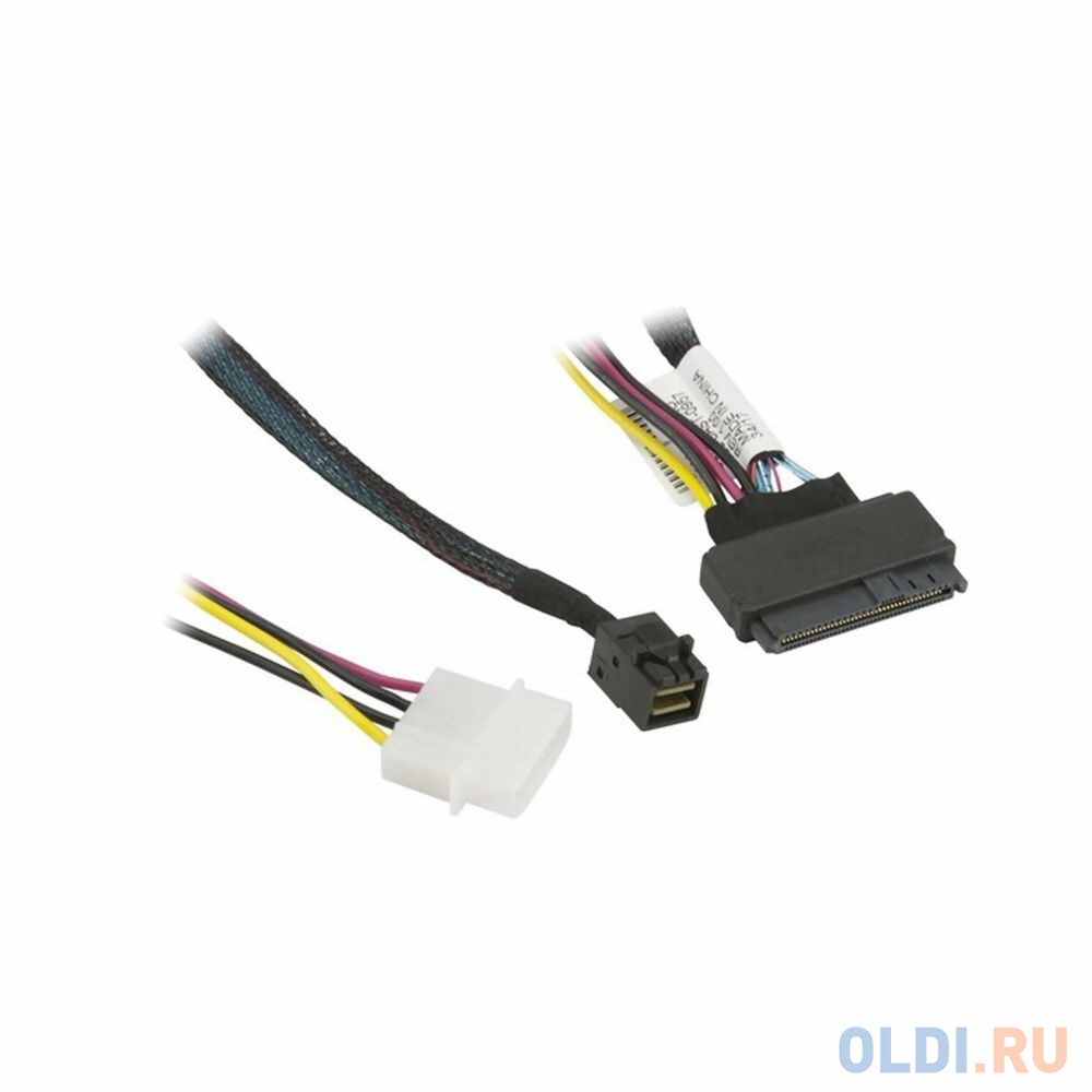 Кабель SuperMicro CBL-SAST-0957  MiniSAS HD SFF-8643 to U.2 PCIE SFF-8639 with Power Cable 55cm в Москвe