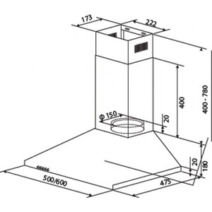 Вытяжка Cata V3-S600 X