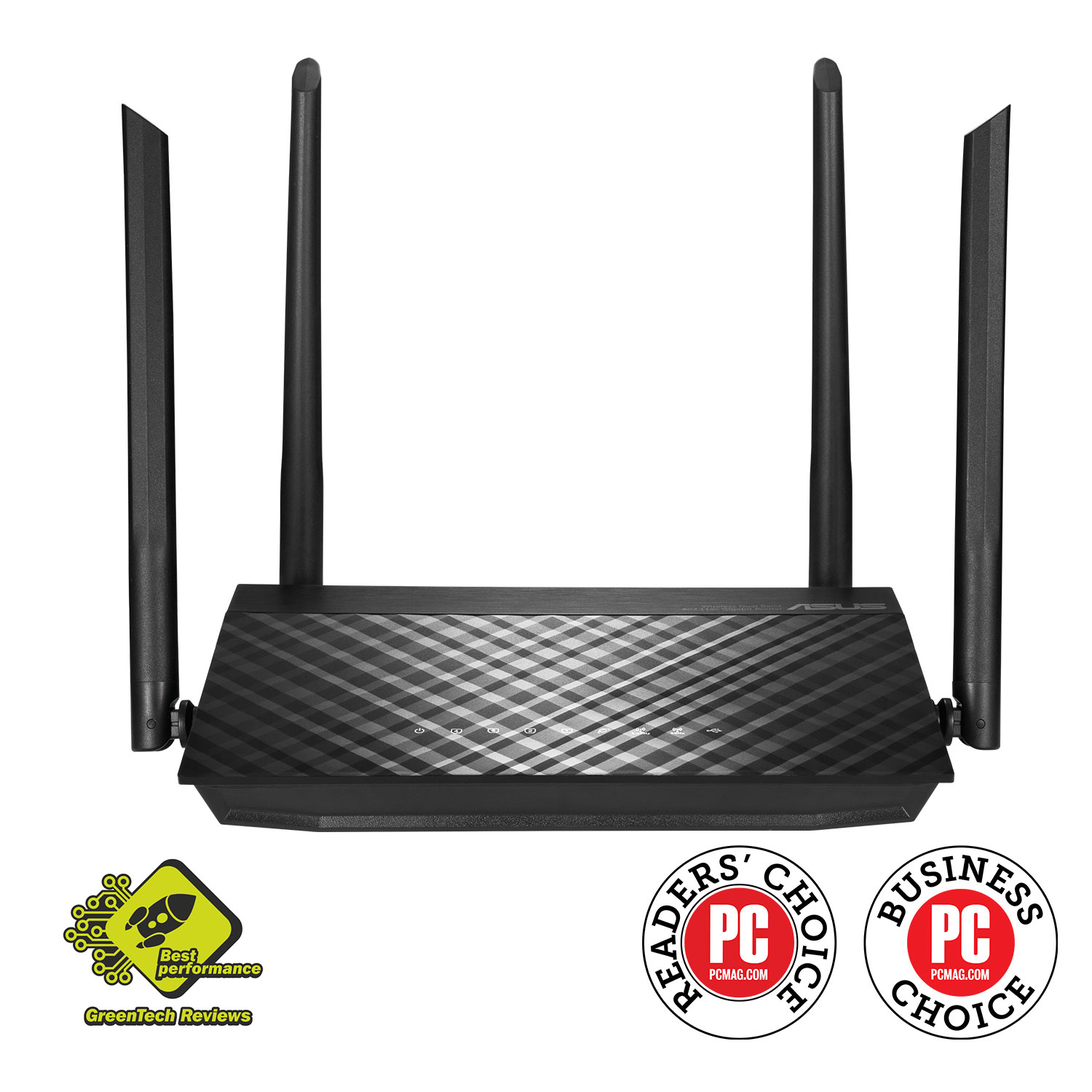 Wi-Fi роутер ASUS RT-AC59U, 802.11a/b/g/n/ac, 2.4 / 5 ГГц, до 1.47 Гбит/с, LAN 4x1 Гбит/с, WAN 1x1 Гбит/с, внешних антенн: 4x5dBi, 1шт.xUSB 2.0 (90IG0540-BO9400)