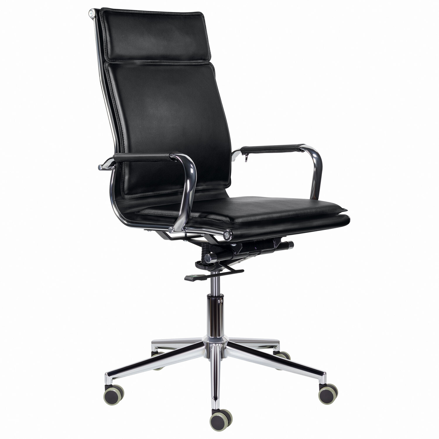 Кресло офисное BRABIX Premium Kayman EX-532, экокожа, хром, черное (532543)