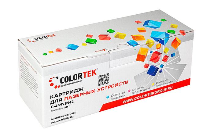 Картридж Colortek 44973542 для Oki C301/321, пурпурный (СТ-44973542)