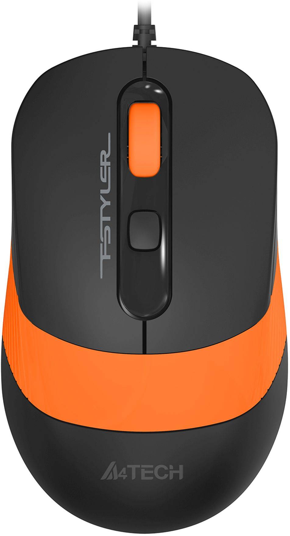 Мышь A4Tech Fstyler FM10S, черный/оранжевый (fm10s usb orange)