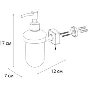 Дозатор для жидкого мыла Fixsen Kvadro (FX-61312) в Москвe