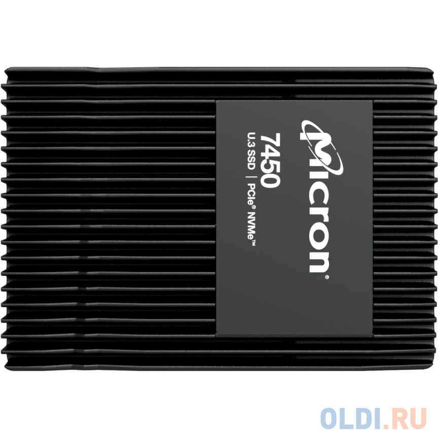 Micron SSD 7450 MAX, 1600GB, U.3(2.5" 15mm), NVMe, PCIe 4.0 x4, 3D TLC, R/W 6800/2700MB/s, IOPs 800 000/250 000, TBW 8700, DWPD 3 (12 мес.)