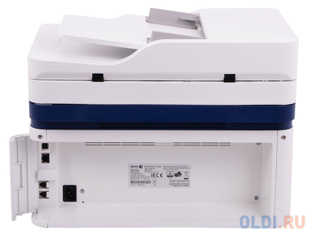 МФУ Xerox WorkCentre 3025V_NI Монохромный. A4,  20 стр/мин, до 15К стр/мес, 128MB, USB, Network, Wi-fi.