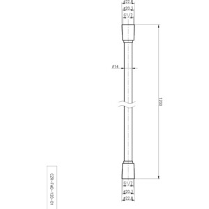 Душевой шланг Cezares 120 черный (CZR-FMD-120-NOP)