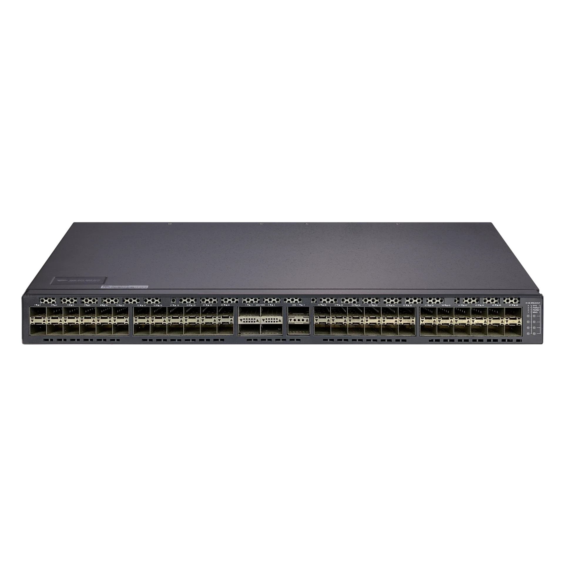 Коммутатор BDCom S5864H, управляемый, кол-во портов: SFP+ 48x10, кол-во SFP/uplink: QSFP28 6x100 Гбит/с, установка в стойку