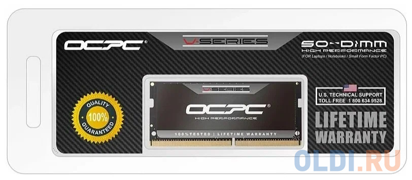 Модуль памяти SO-DIMM DDR 4 DIMM 16Gb, 3200Mhz, OCPC VS MSV16GD432C22S, CL22