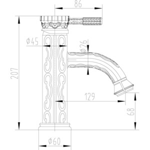 Смеситель для раковины Lemark Jasmine черная бронза (LM6606ORB) в Москвe