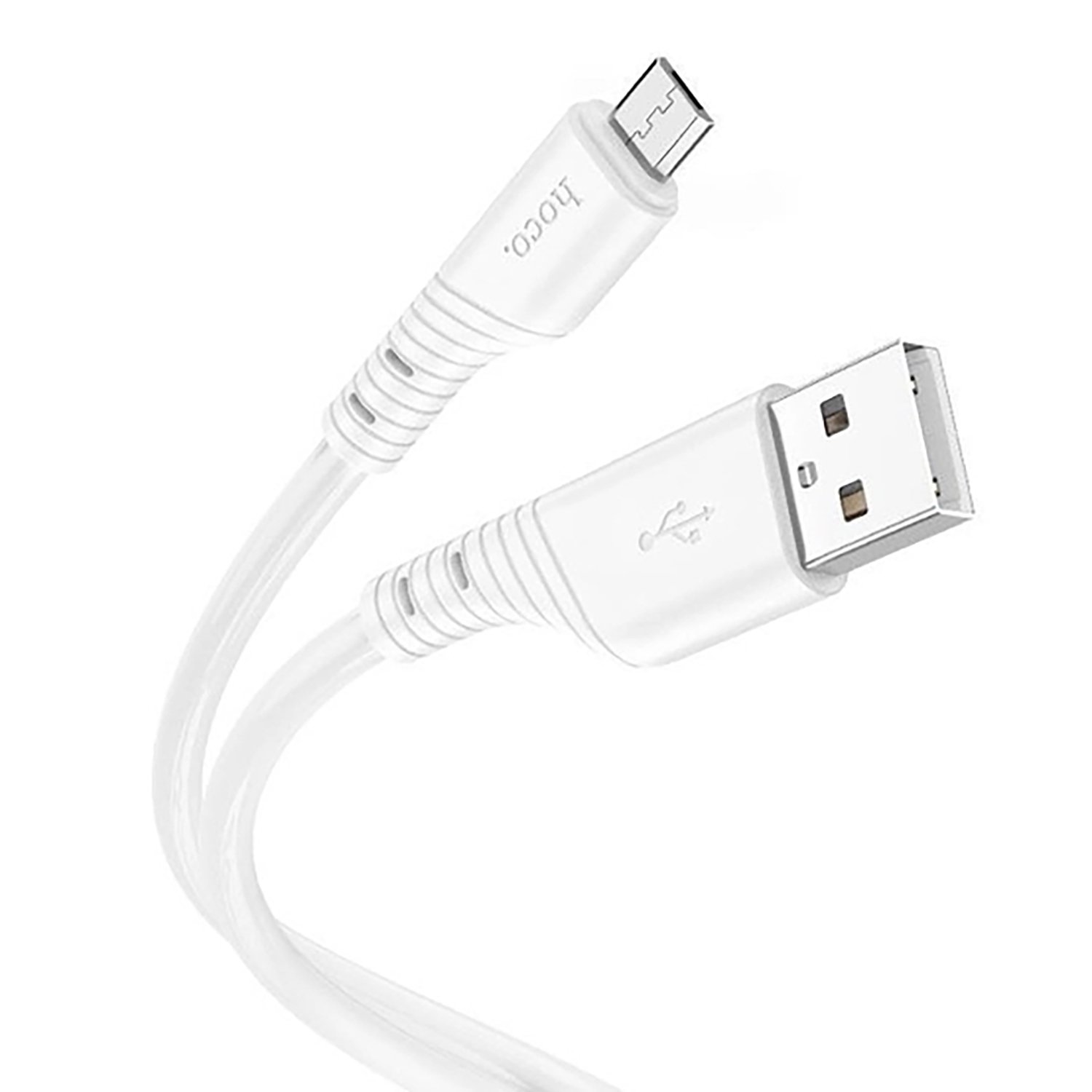 Кабель USB-Micro USB, 2.4А, 1 м, белый, HOCO Crystal X97