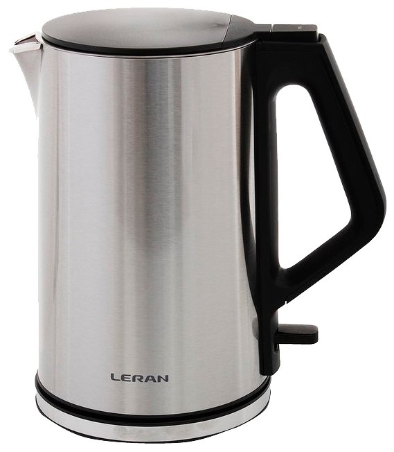 Чайник LERAN EKM-1575 DW 1.5л. 2.2 кВт, металл, серебристо/черный (EKM-1575 DW)