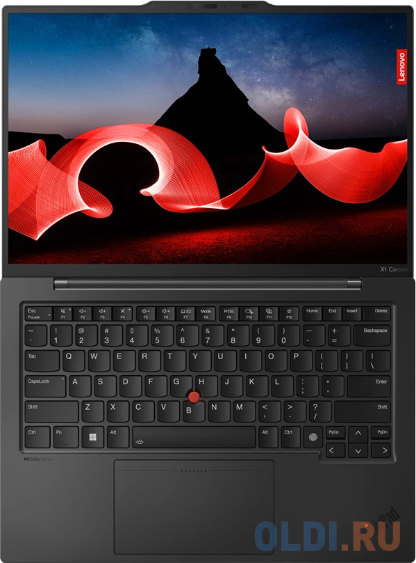 Ноутбук Lenovo ThinkPad X1 Carbon G12 Core Ultra 7 155U 32Gb SSD1Tb Intel Graphics 14" OLED 2.8K (2880x1800) noOS black WiFi BT Cam (21KDS6D300)