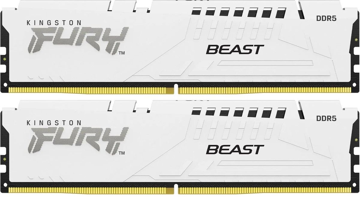 Комплект памяти DDR5 DIMM 64Gb (2x32Gb), 5200MHz, CL40, 1.25V, Kingston FURY Beast White (KF552C40BWK2-64) Retail в Москвe