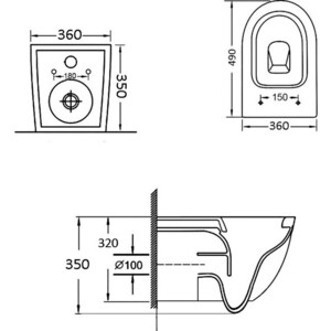 Комплект унитаза Grossman GR-4455 Grohe Rapid SL тонкий микролифт, белый, клавиша хром