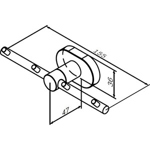 Планка с 4 крючками Am.Pm Sense L хром (A7435900)