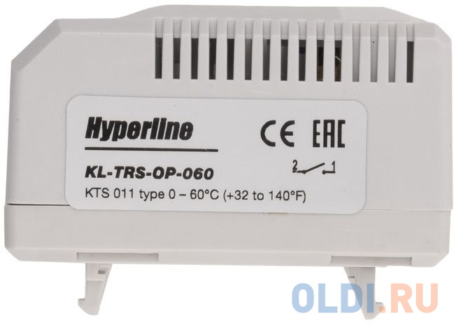 Термостат Hyperline KL-TRS-OP-060 дл.43мм шир.33мм выс.60мм светло-серый (упак.:1шт)