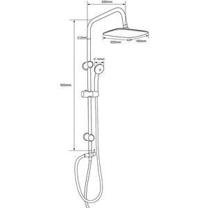 Душевой гарнитур Aquanet AF300-70-RC-C Passion RC 30x19 с верхним душем (243320) в Москвe