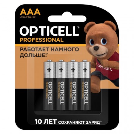 Батарея OPTICELL Professional, AAA (LR03), 1.5V, 4 шт. (5052002)