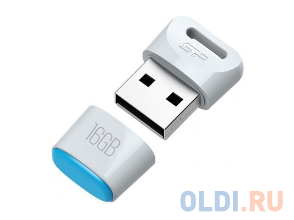 Внешний накопитель 16GB USB Drive <USB 2.0 Silicon Power Touch T06 SP016GBUF2T06V1W белый в Москвe