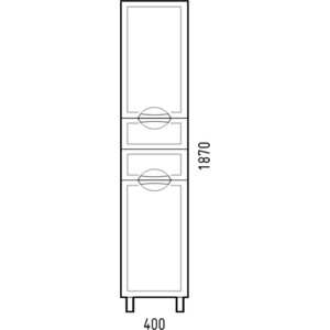 Пенал Corozo Монро 40х187 белый (SD-00000690)