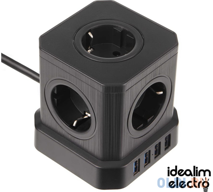 idealim Куб чёрный Cube-5r-4usb-2M-black в Москвe