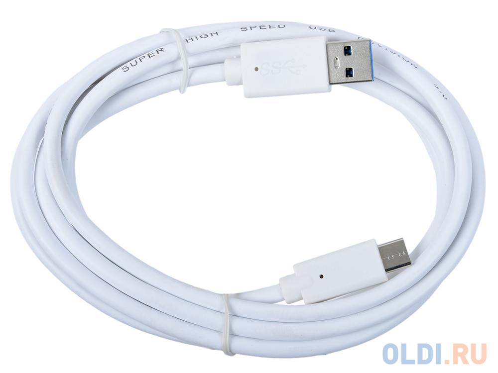 Кабель Type-C 1.8м Cablexpert CCP-USB3-AMCM-6-W круглый белый