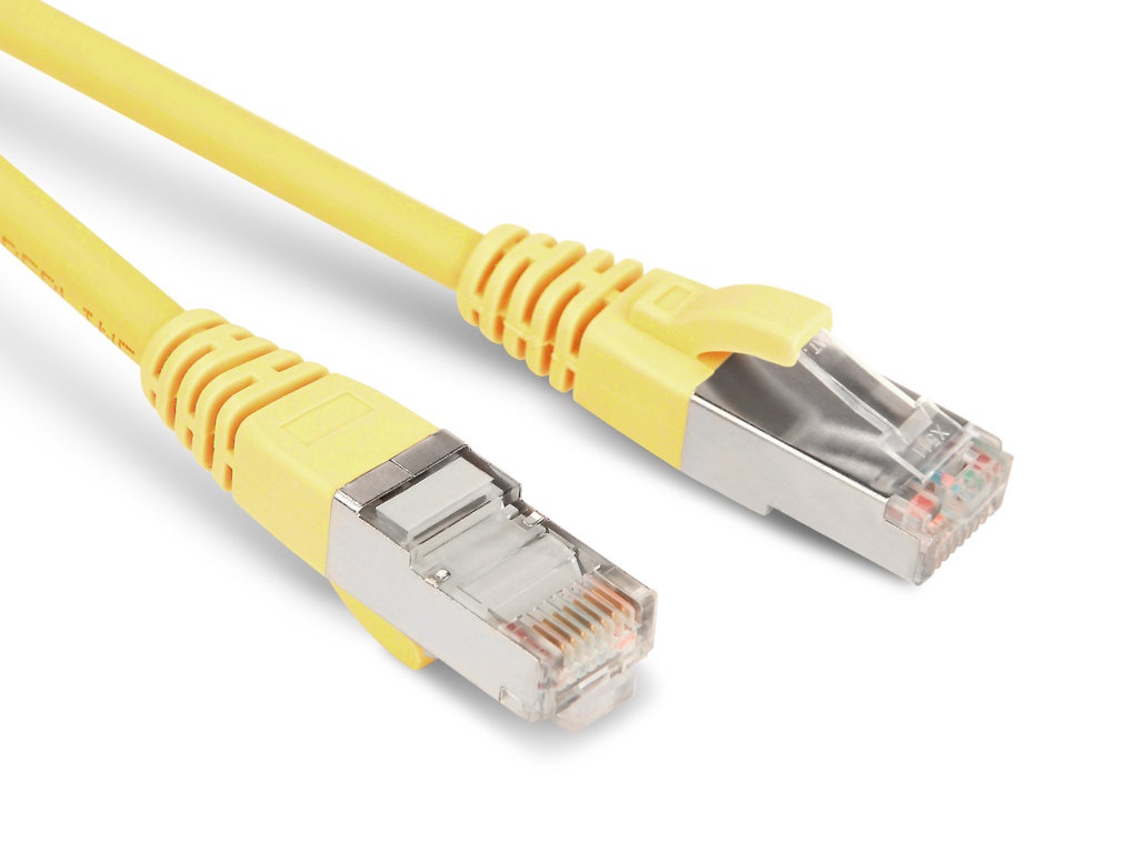 Сетевой кабель Hyperline F/UTP cat.5e 3m Yellow PC-LPM-STP-RJ45-RJ45-C5e-3M-LSZH-YL