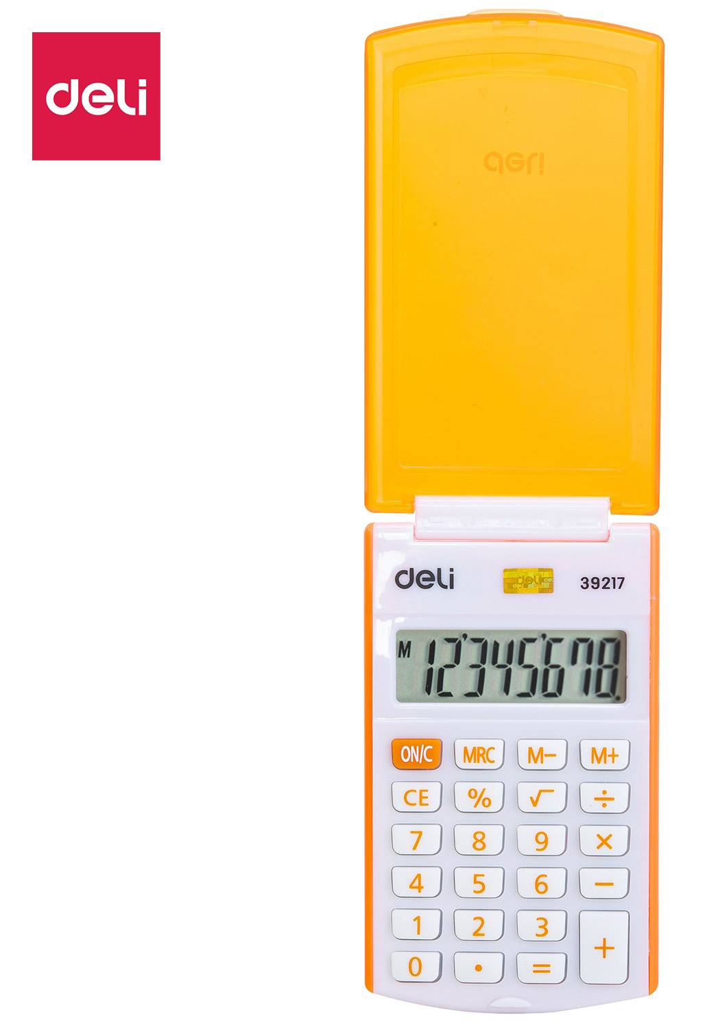 Калькулятор карманный Deli E39217/OR оранжевый