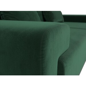 Прямой диван АртМебель Мюнхен велюр зеленый