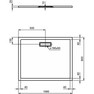 Душевой поддон Ideal Standard Ultraflat New 100х80 с сифоном и ножками (T446801, T4493AA, T462767)