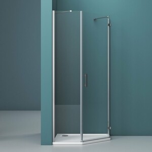 Душевой уголок BelBagno Kraft P-1 100х100 правый, прозрачный, хром (KRAFT-P-1-100-C-Cr)