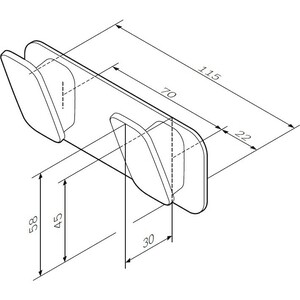 Крючок двойной Am.Pm Inspire 2.0 хром (A50A35600)