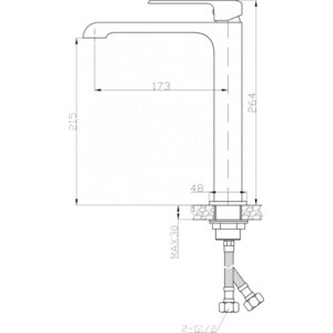 Смеситель для раковины BelBagno Dory высокий, хром (DOR-LMC-CRM)