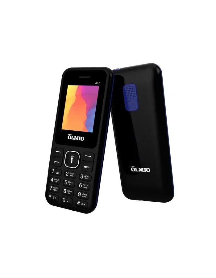 Мобильный телефон Olmio A12 (черный-синий)