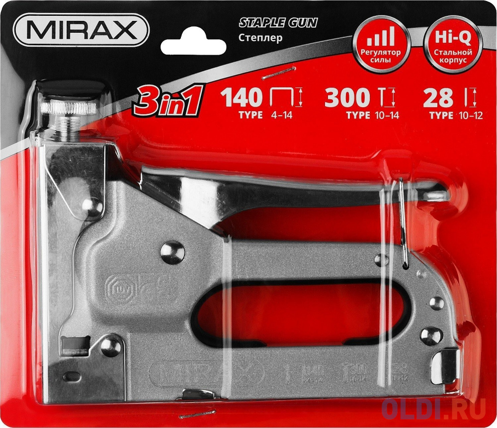 MIRAX Х-140, тип 140 (G/11/57) 20GA (4 - 14 мм)/28/300, стальной степлер (3146)