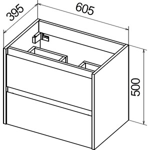 Тумба под раковину BelBagno Kraft 60 Bianco Opaco (KRAFT 39-600/390-2C-SO-BO)