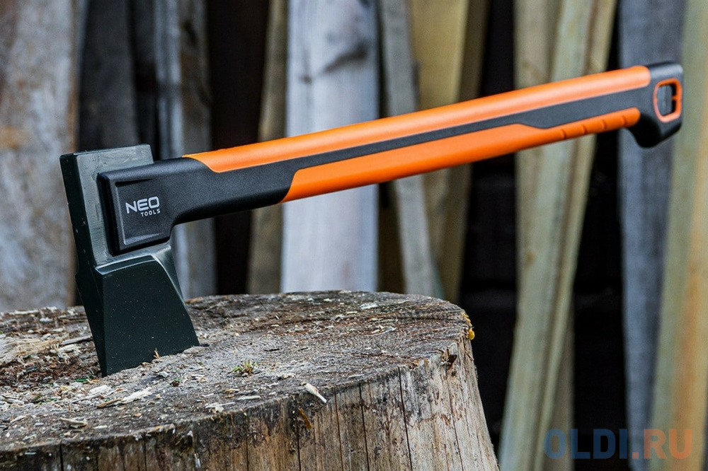 NEO Tools Колун 2200 г вес обуха 1700 г топорище из стекловолокна и TPR 28 27-033 в Москвe