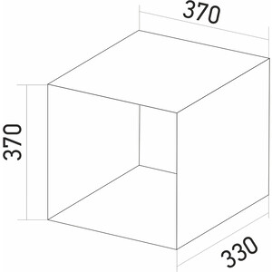 Стеллаж Mixline 368х368х330 1 ячейка, белый текстурный (4631164782448)