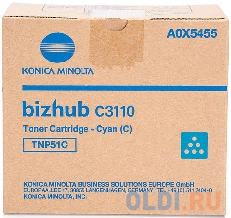 Тонер Konica-Minolta bizhub C3110 голубой TNP-51C
