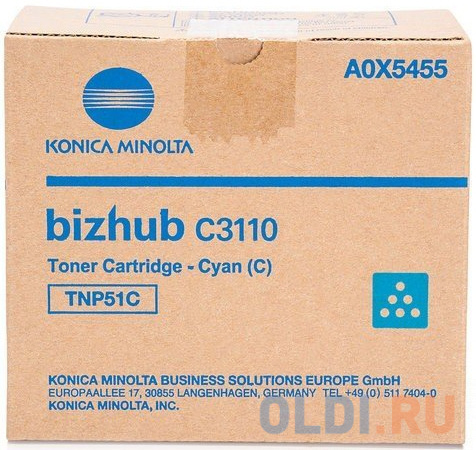 Тонер Konica-Minolta bizhub C3110 голубой TNP-51C в Москвe