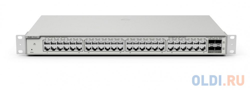 Reyee 48-Port 10G L2 Managed Switch, 48 Gigabit RJ45 Ports,4 *10G SFP+ Slots,19-inch Rack-mountable Steel Case в Москвe