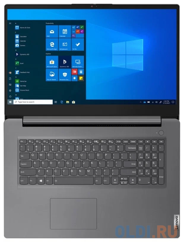 Ноутбук Lenovo V17 G2 17.3" 1920x1080 Intel Core i7-1165G7 SSD 512 Gb 8Gb nVidia GeForce MX350 2048 Мб серый DOS 82NX00ECRM