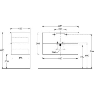 Тумба под раковину Kerama Marazzi Piano Forte 85 белая (PI.F.85\WHT)