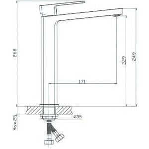 Смеситель для раковины Haiba HB615 хром (HB11615)